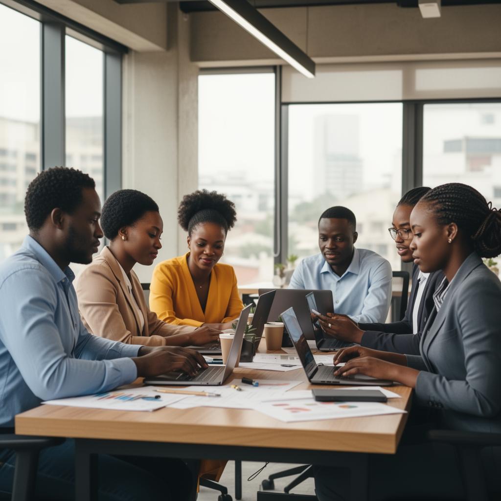 Working professionals in an office