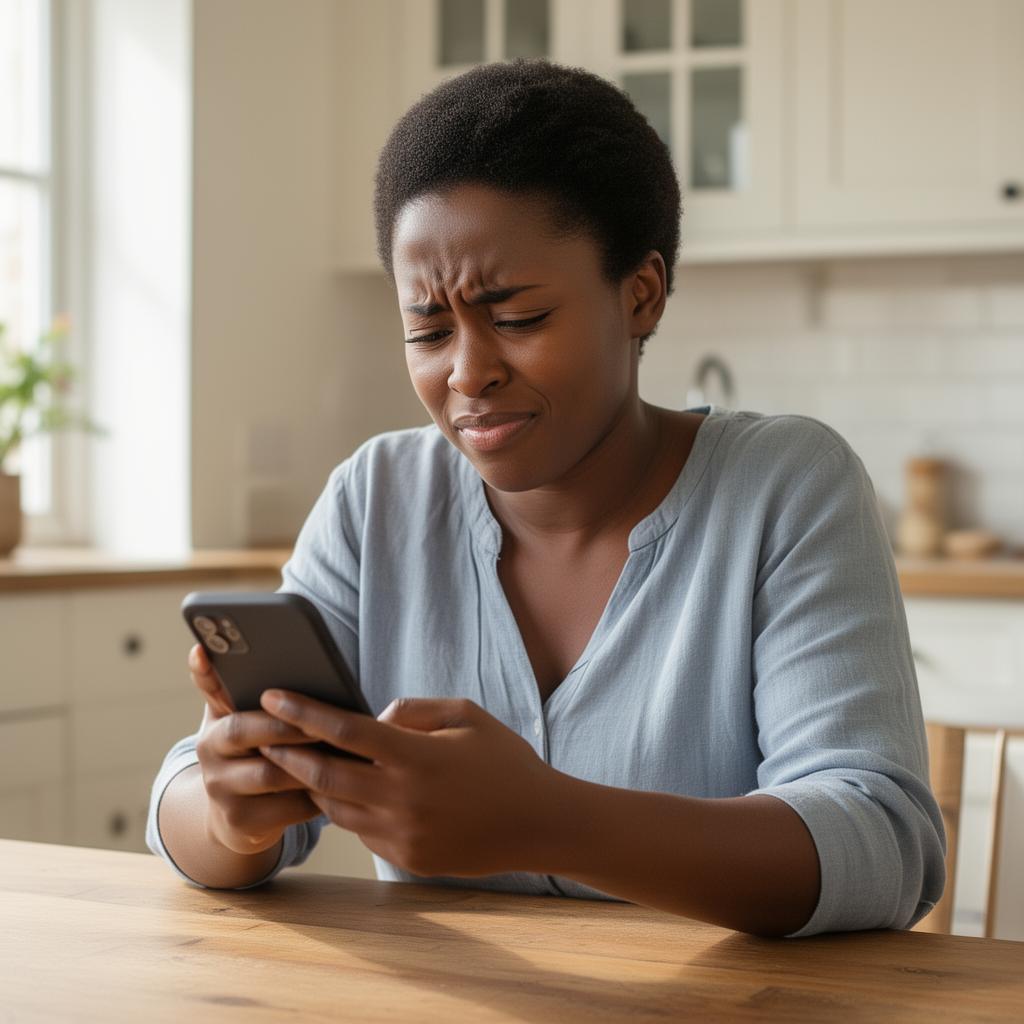 Person reviewing finances at home